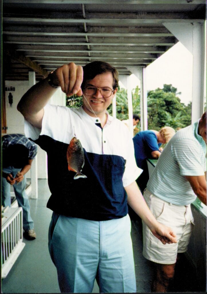Rob caught a Piranah on the Amazon