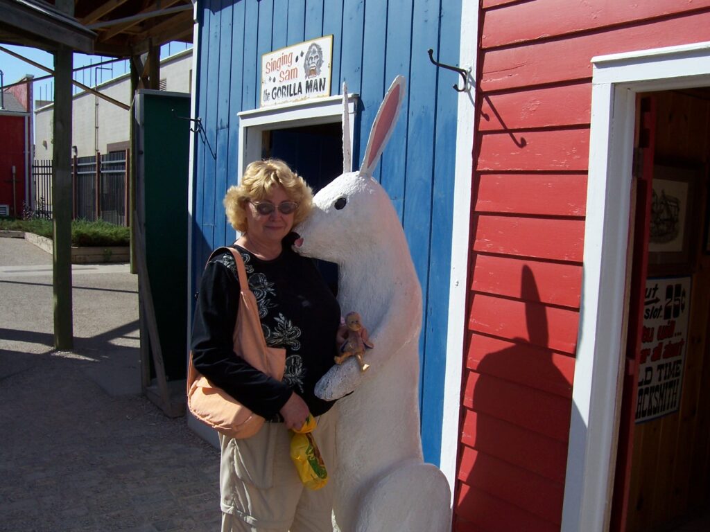 Marilyn with a Giant Bunny
