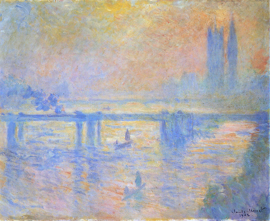 Claude-monet-painting-Charring-Cross-Bridge
