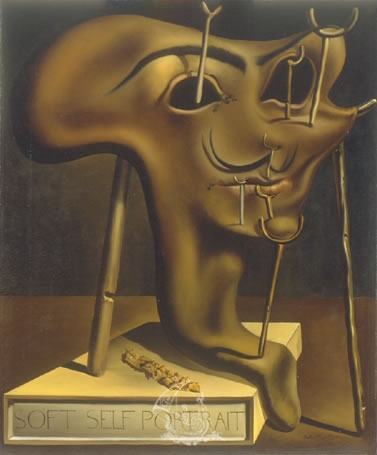 Soft Portrait with Bacon by Salvador Dali